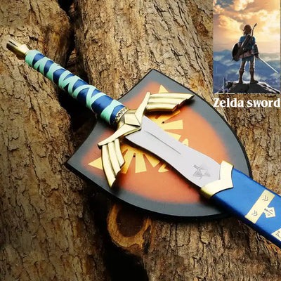 Golden Zelda Master Sword – Fantasy Display Replica with Scabbard