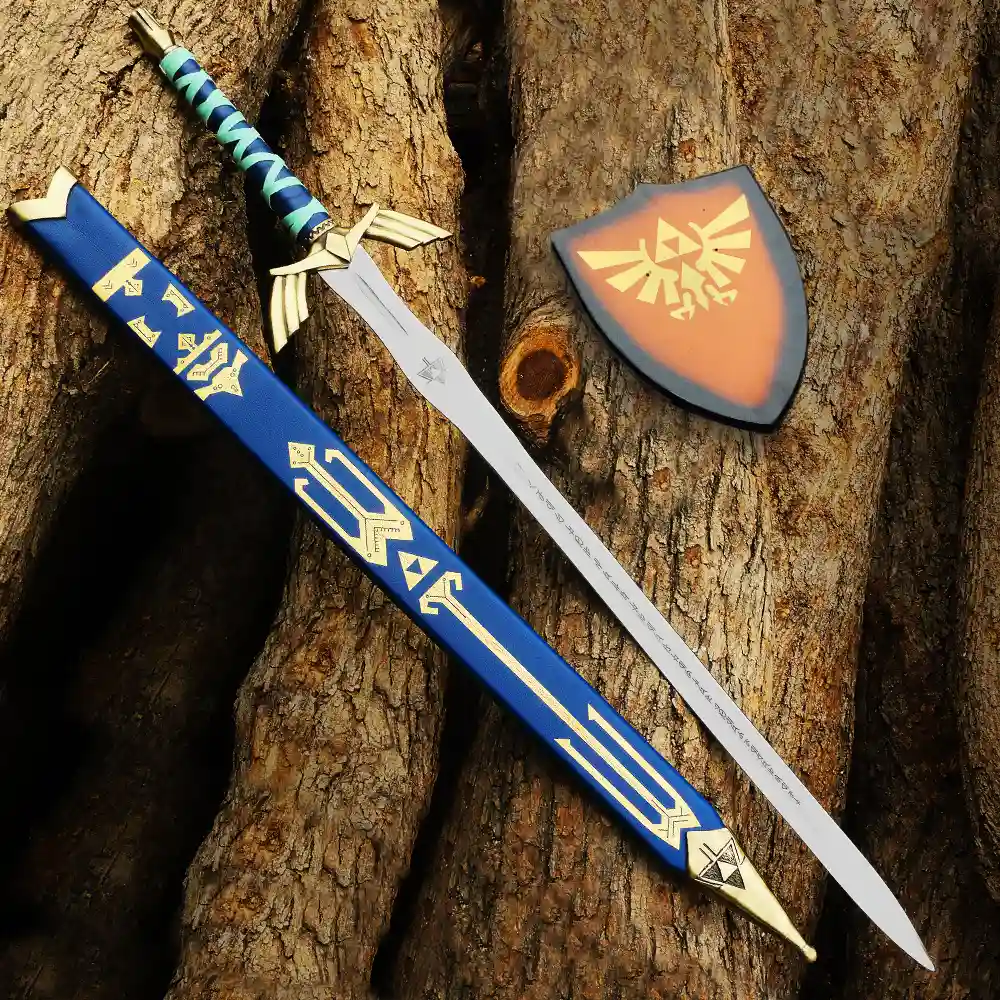 Golden Zelda Master Sword – Fantasy Display Replica with Scabbard