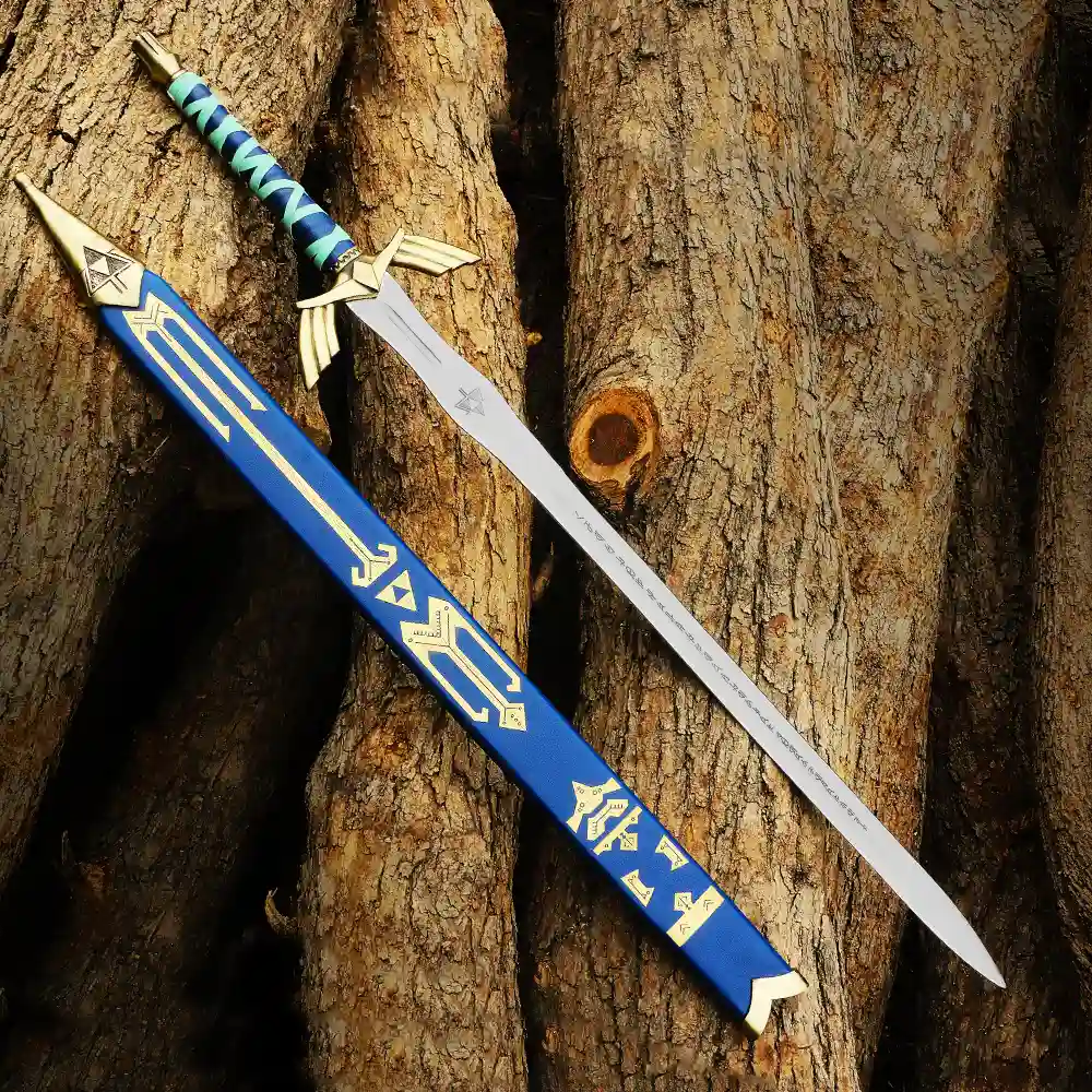 Golden Zelda Master Sword – Fantasy Display Replica with Scabbard