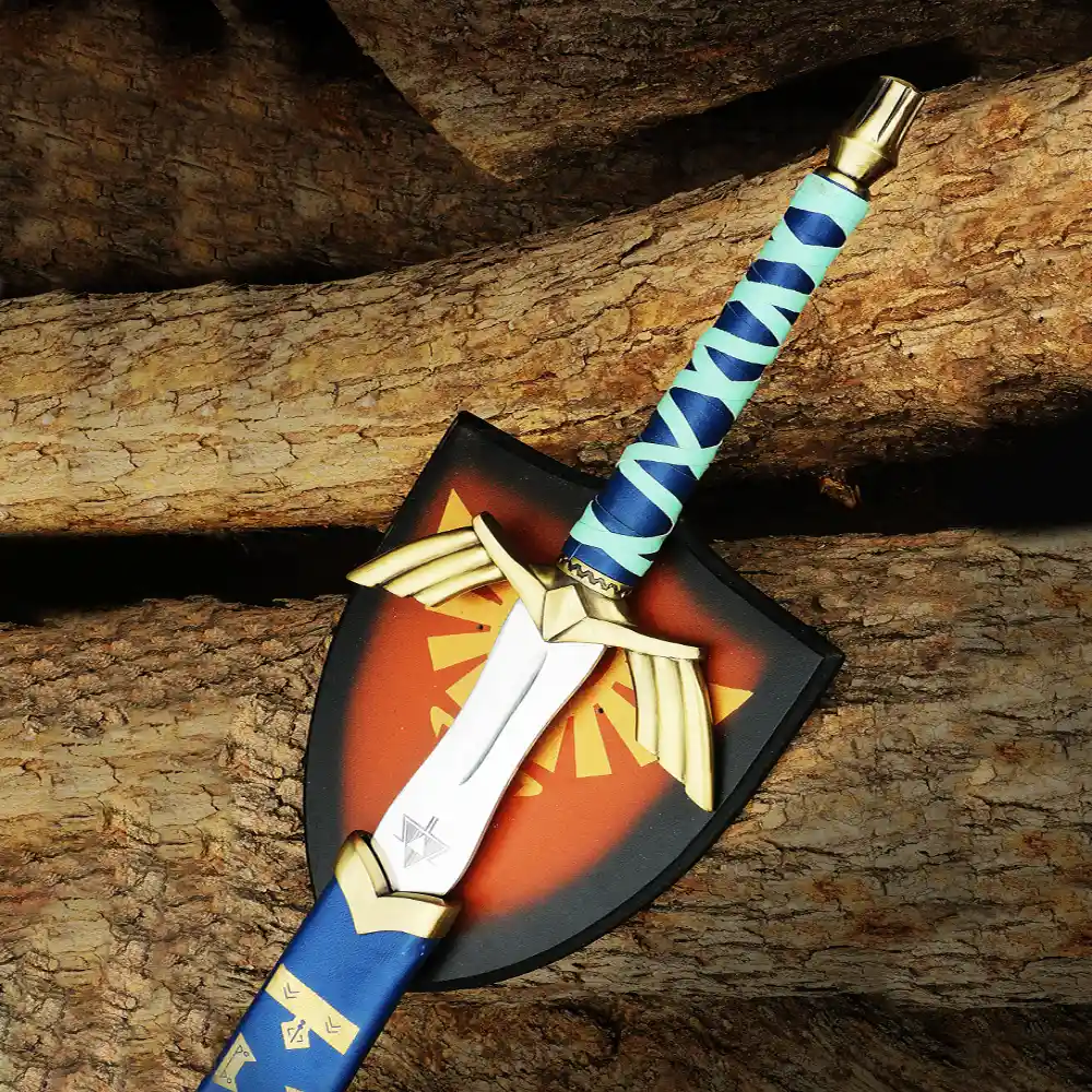 Golden Zelda Master Sword – Fantasy Display Replica with Scabbard