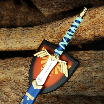 Golden Zelda Master Sword – Fantasy Display Replica with Scabbard