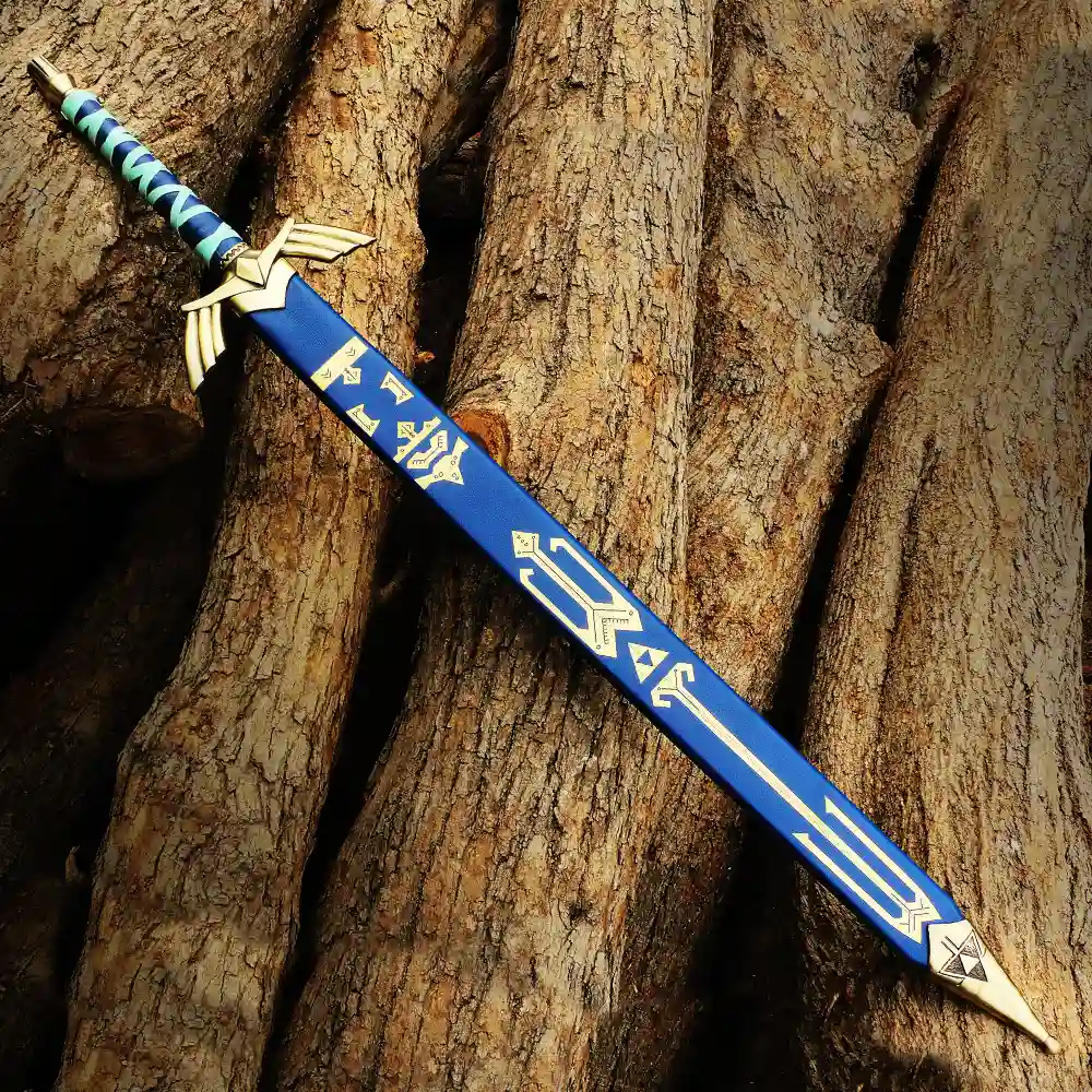 Golden Zelda Master Sword – Fantasy Display Replica with Scabbard