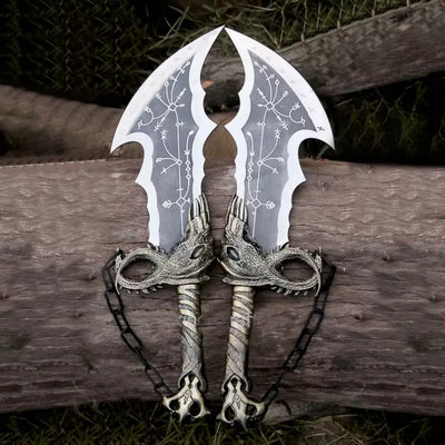 Blades of Chaos Replica – Twin Kratos Blades (Fantasy Display Set) Replica