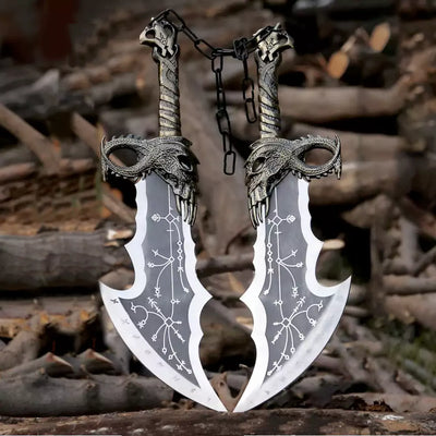 Blades of Chaos Replica – Twin Kratos Blades (Fantasy Display Set) Replica