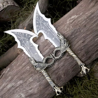 Twin Flame Blades – Fantasy Warrior Display Replica (Decorative Set)