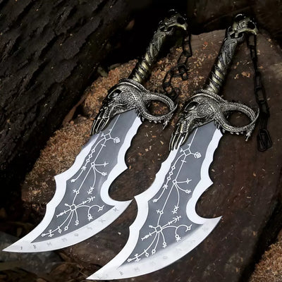 Twin Flame Blades – Fantasy Warrior Display Replica (Decorative Set)